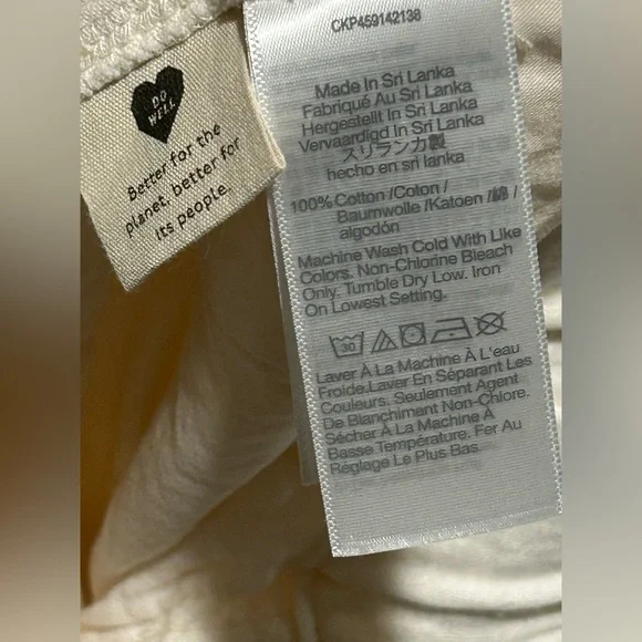 Madewell Easy Pull On Shorts Lightspun In Ivory , size M - Picture 10 of 10